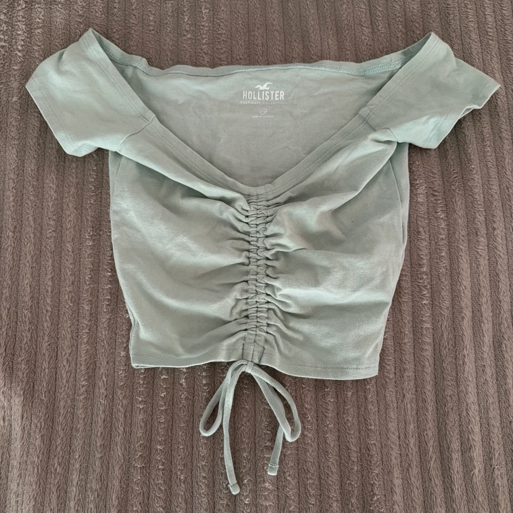 Hollister Women's Ruched Mint Top
